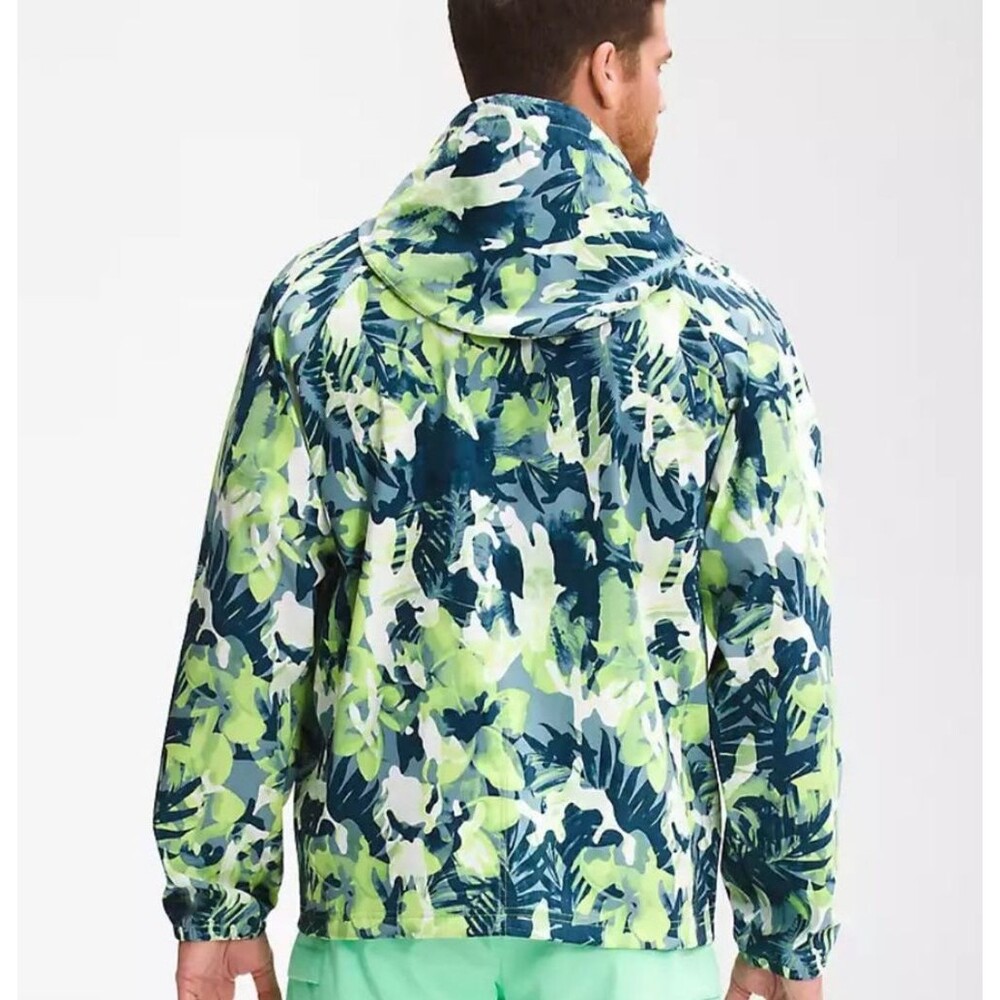 NWT The North Face Men's Tropical Hooded Anorak Pullover Jacket Green Blue Sz L - Picture 3 of 14